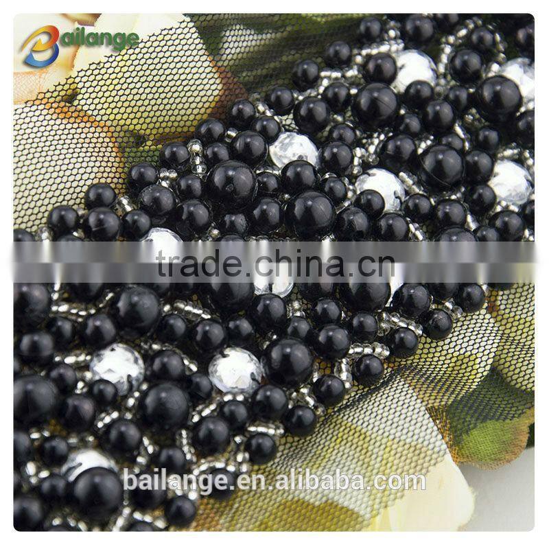 2015 new products handmade crystal beaded fringe trimmings for cushions
