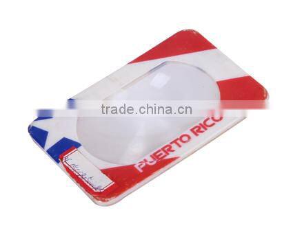 Factory OEM colors PVC Material Plastic Credit Card Magnifier for reading Fresnel Lens