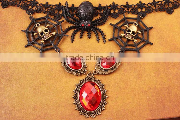 MYLOVE Fashion fantastic halloween chain necklace with web and spider MLY262