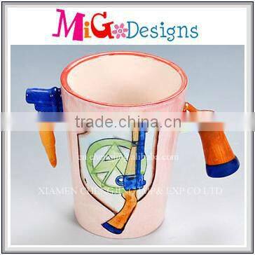 hot sales new design ceramic tea infuser mug unique design welcome