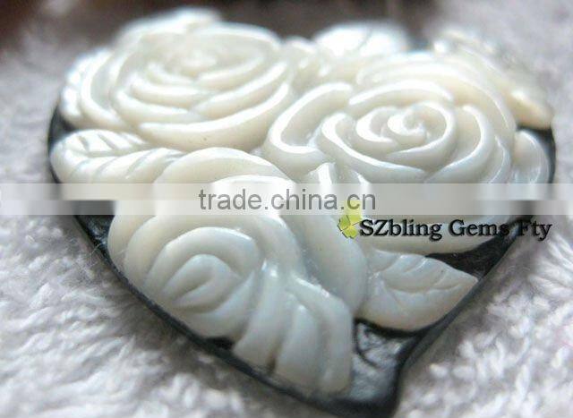 Wholesale gemstone craft synthetic turquoise carved flower beads for bracelet