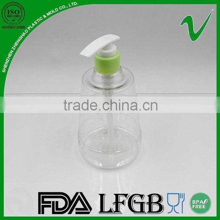PET clear 250ml plastic bottle for liquid soap with pump
