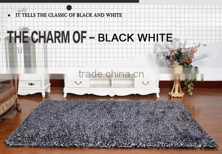 2016 hot sale black white thinker shaggy carpet carpet underlay hotel carpet