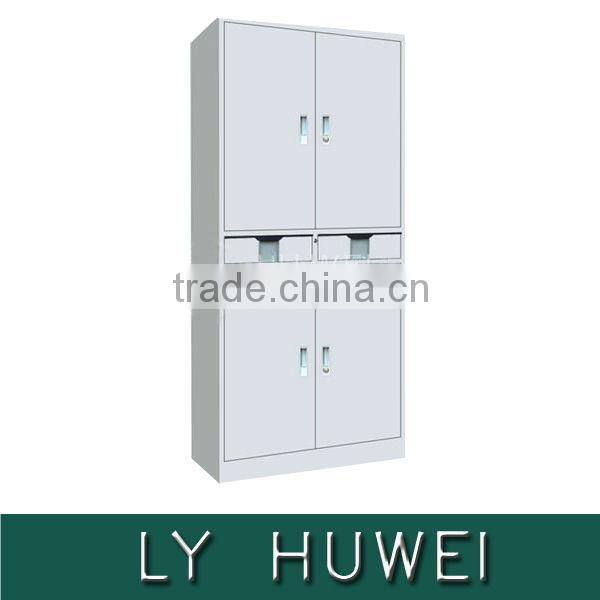 Hot sale 2 drawer metal storage file cabinet with 4 door commercial use