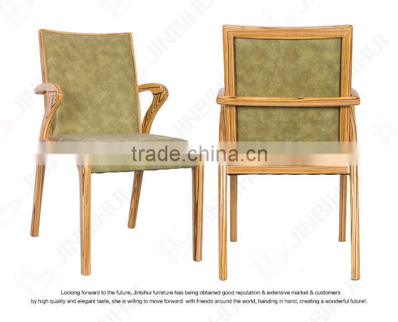 high quality stackable modern hotel wooden arm chairs