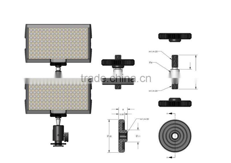 Professional LED Video Light on Camera Camcorder CRI > 95