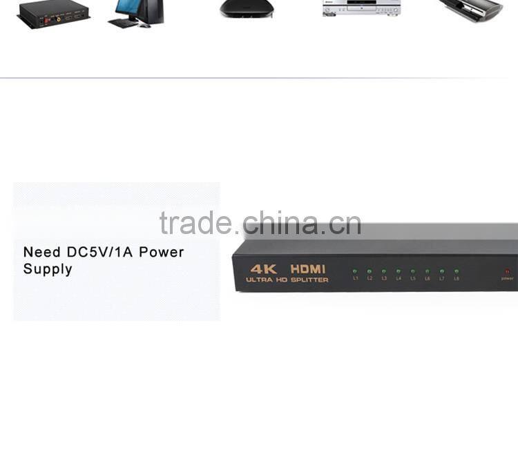 Specialize in 1x8 1080P 1 media box in 8 monitors out splitter machine