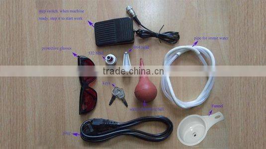 Medical beauty q-swich nd yag laser machine removal with CE