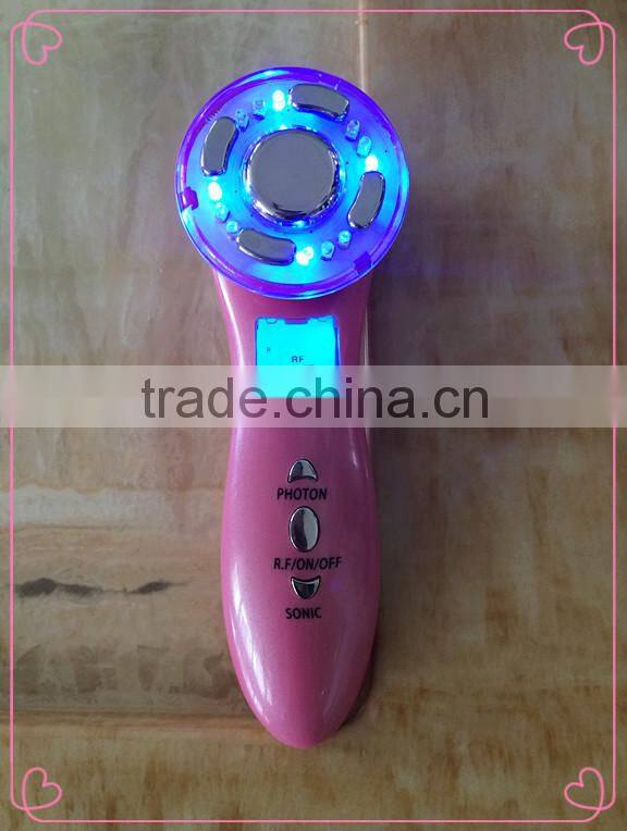 portable home use professional 3 in 1 ultrasonic led light skin lifting beauty equipment