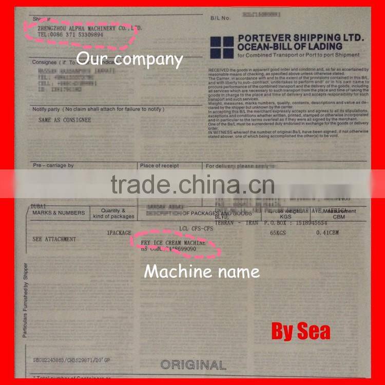 Thailand Style Fried Ice Cream Machine/ Fried Ice Cream Roll Machine/Flat Pan Fried Ice Cream Machine