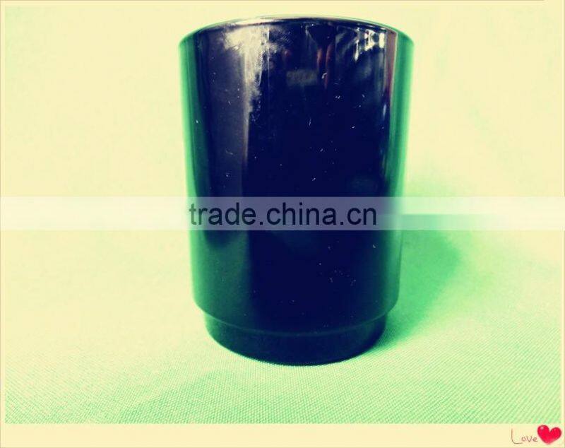 8oz Glass Package Coffee Cup /Black Glass Drinkware Cup with Handle Mug