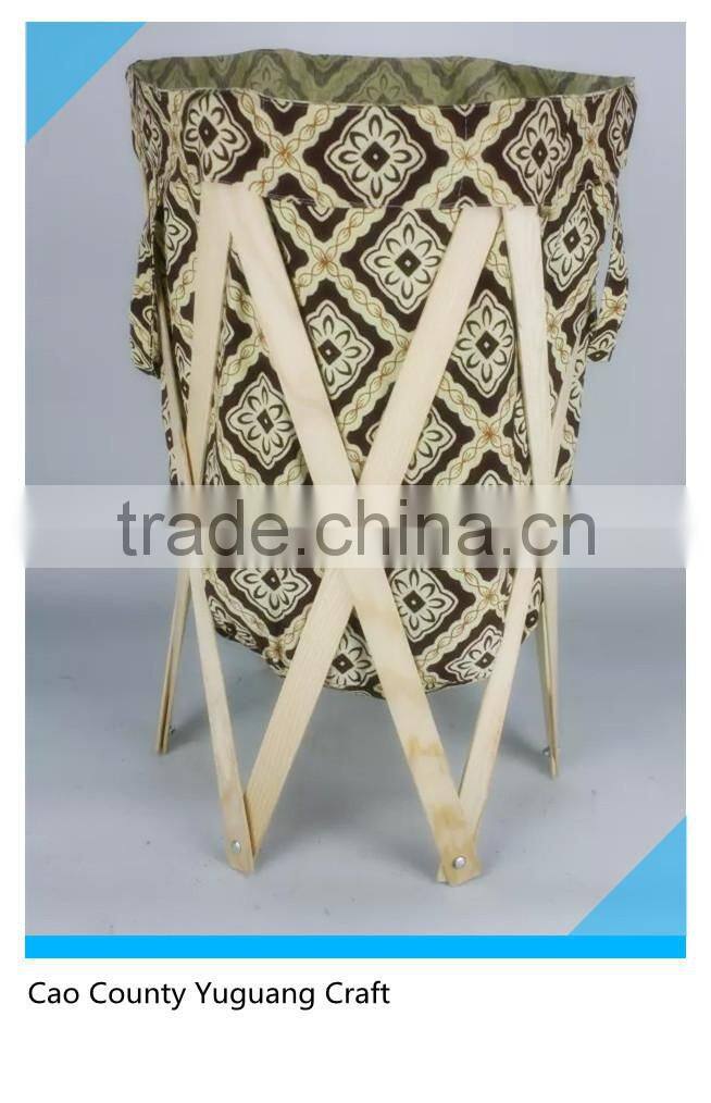 2015 New product foldable canvas laundry basket