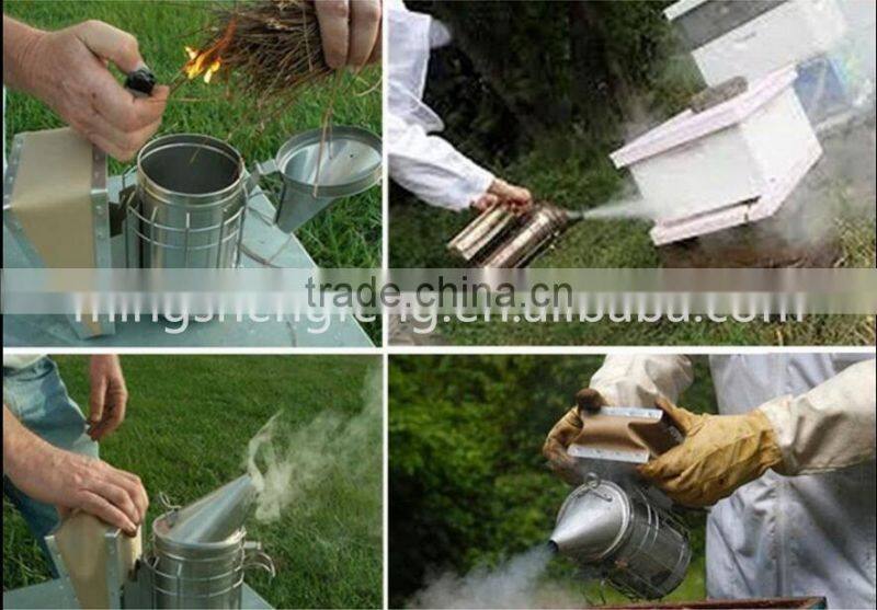 Factory price stainless steel bee smoker with heat shield