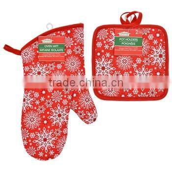 Heat Resistant Kitchen Sets Gift Pot Holder&Oven Gloves For Sublimation Printed