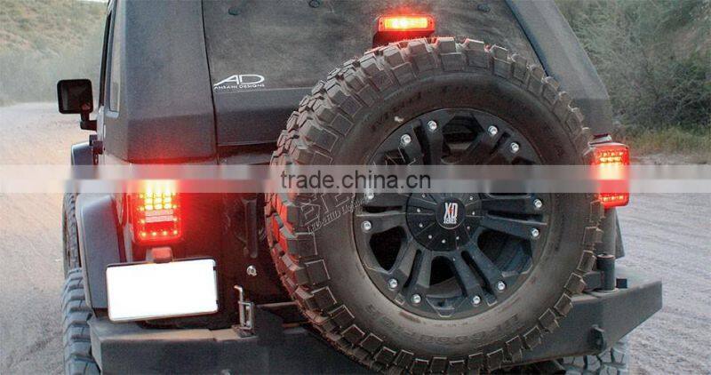 4x4 offroad Jeep Wranger JK SKU 07-15 multi-functions LED tail light amber red white lamp