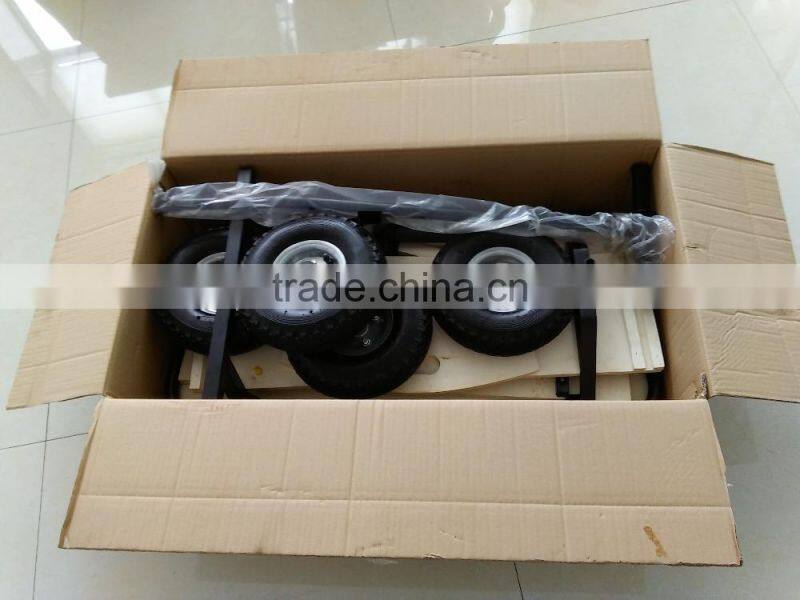 garden flower kids wooden metal barrow wagon cart