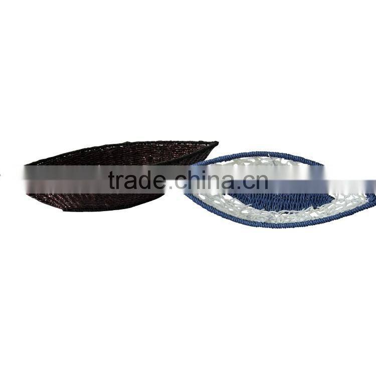 S.D Luxury leather gift packing basket for fruit, Festival gift basket