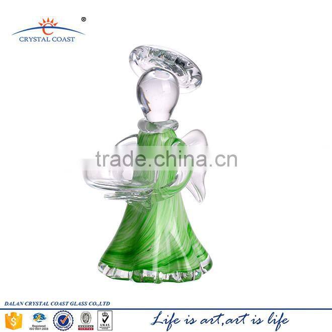 6.3''H christmas handmade decorative stained glass angel