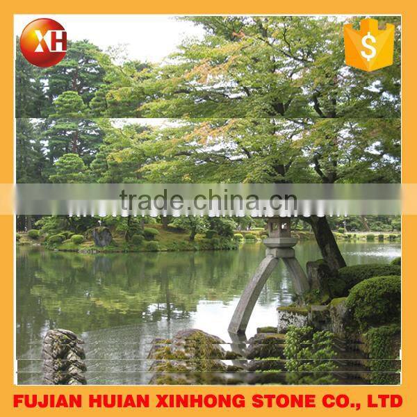 Powerful stone lantern spotlight handcarved nature fence lantern