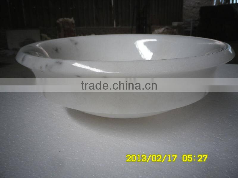white marble sink basin