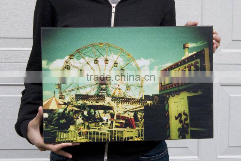 Personalized Wooden Digital UV printing on Wood Block Wooden Painting MDF Poster Solid Wood Advertising Sign Printing Plate