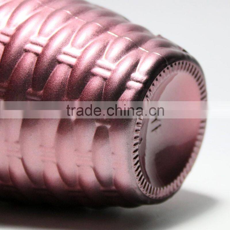 Unique design colored spraying spirit glass bottle