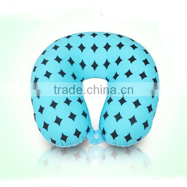 Hot Sale Sewing Stuffed Cotton Red Smiley U Shape Pillow