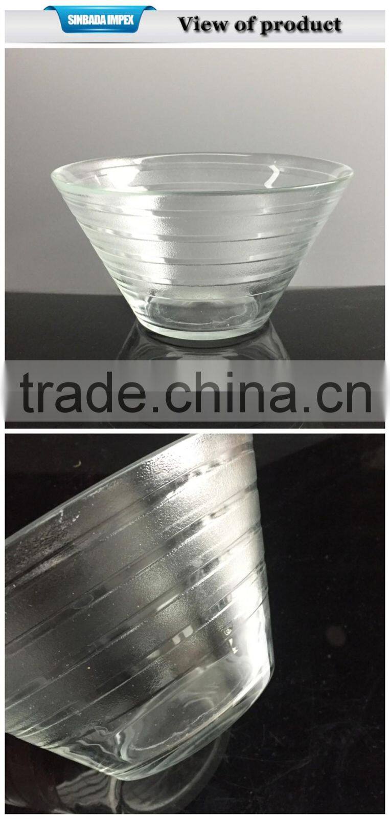 Glass reusable salad bowl set made of centrifugal machine