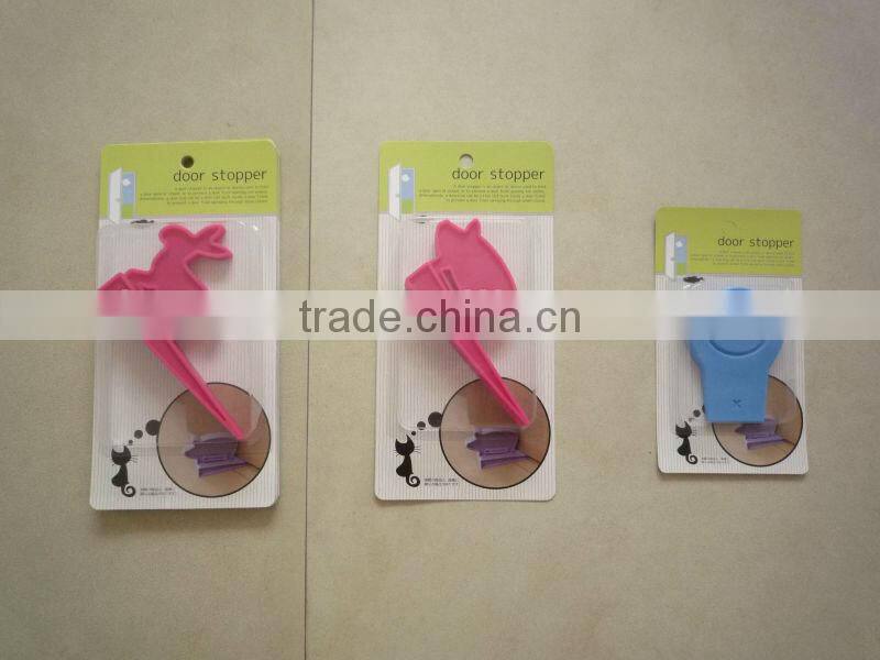 Decorative door stoppers , high quality baby safety silicone door wedge