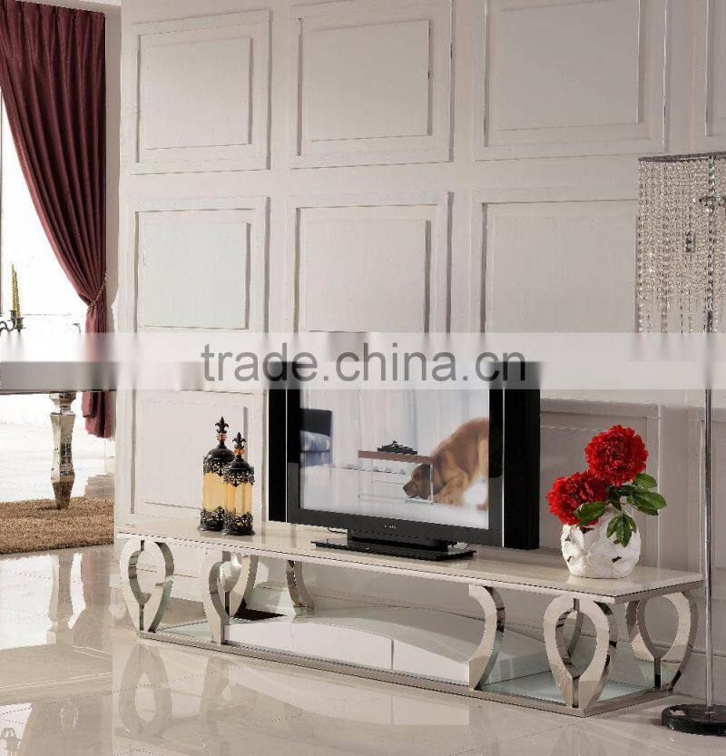 E376 Living Room Marble Wall Stone TV Stand