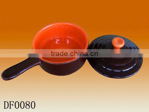 2pcs ceramic dinner set cassoulet pan with lid