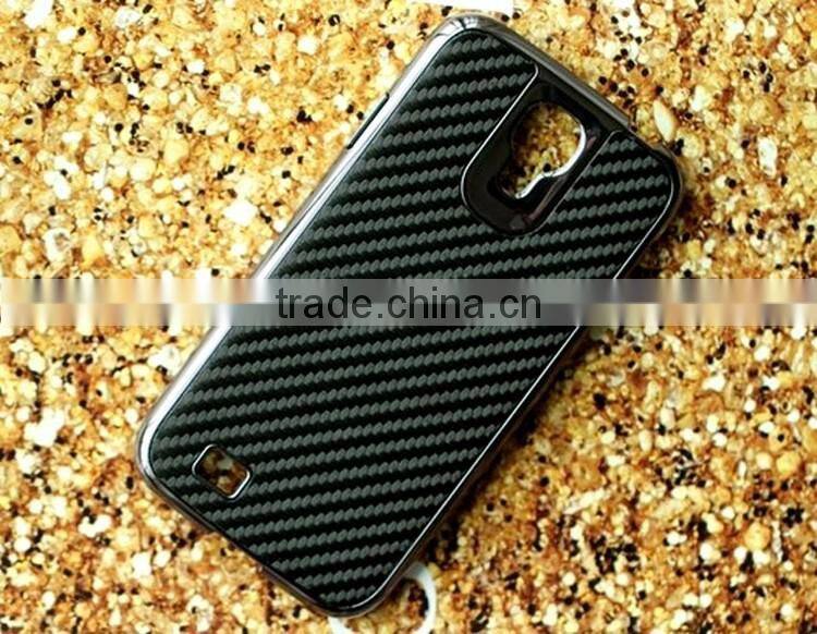 Carbon fiber phone case PC bottom phone shell protective back cover for samsung s4