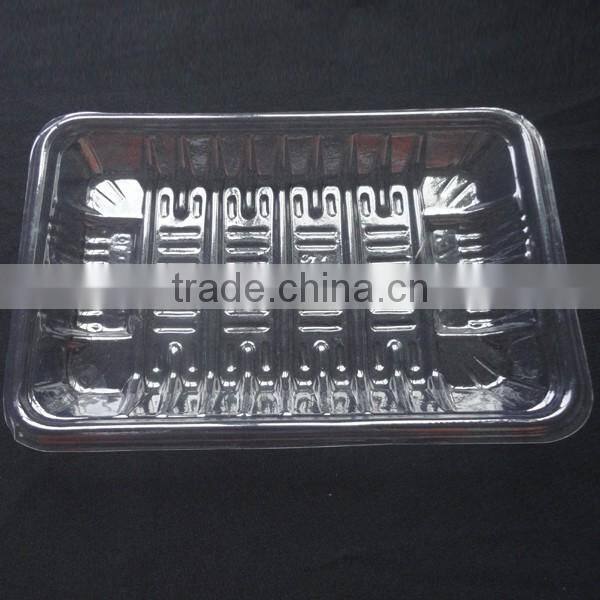 Disposable clear plastic 3 compartment lunch food box
