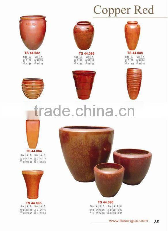 New Copper red ceramic flower pot
