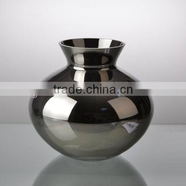 hand made cheap cute mini color electroplate glass vase style
