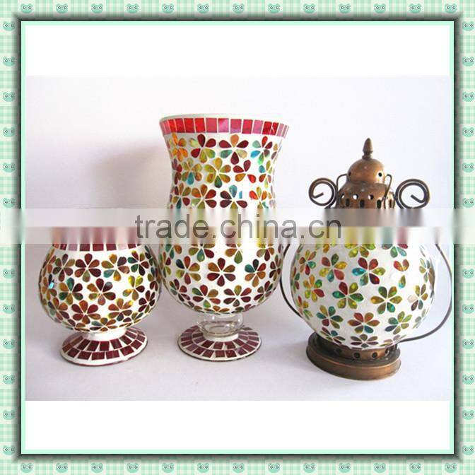 Bottle shape Purple Black Handmade Mosaic Decorative Handmade Glassware in Cheap