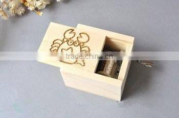 hot selling best price wood hand crank music box