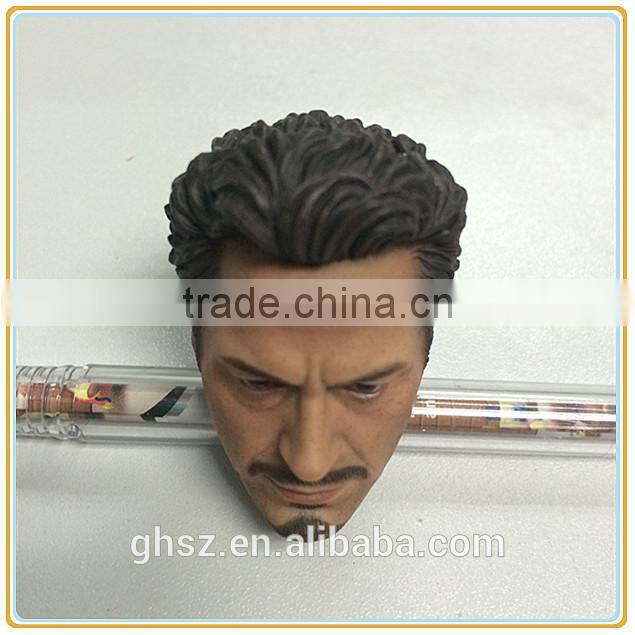 Amazing 1/6 iron -man hot toys downey jr. figure super head statuetee