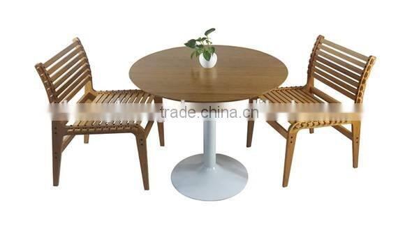 2016 popular style bamboo negotiation desk with leisure chair