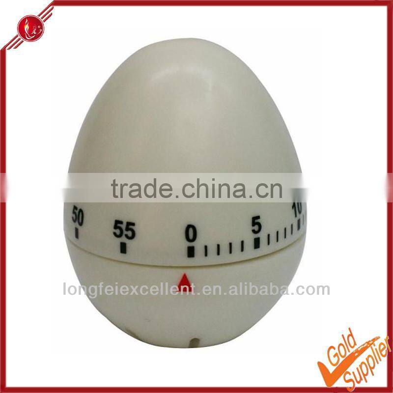 60 minuter timing egg shape plastic white kitchen timer egg