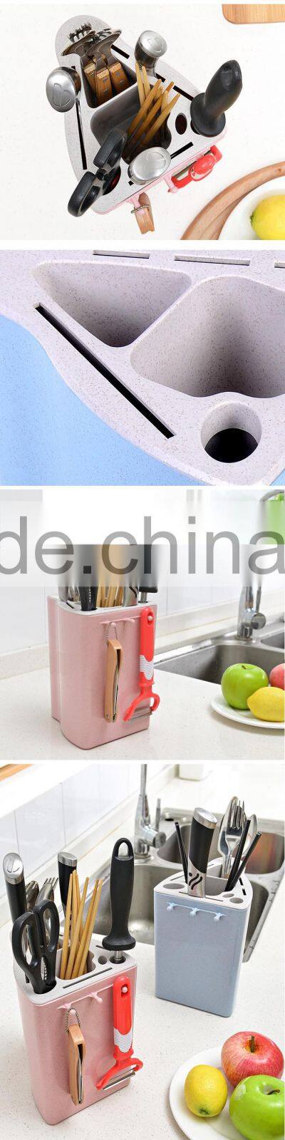 emc new eco-friendly plastic kitchen organizer kitchenware storage holder for cutlery and tableware
