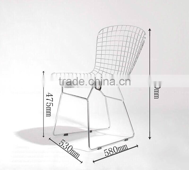 Modern wire chair metal base
