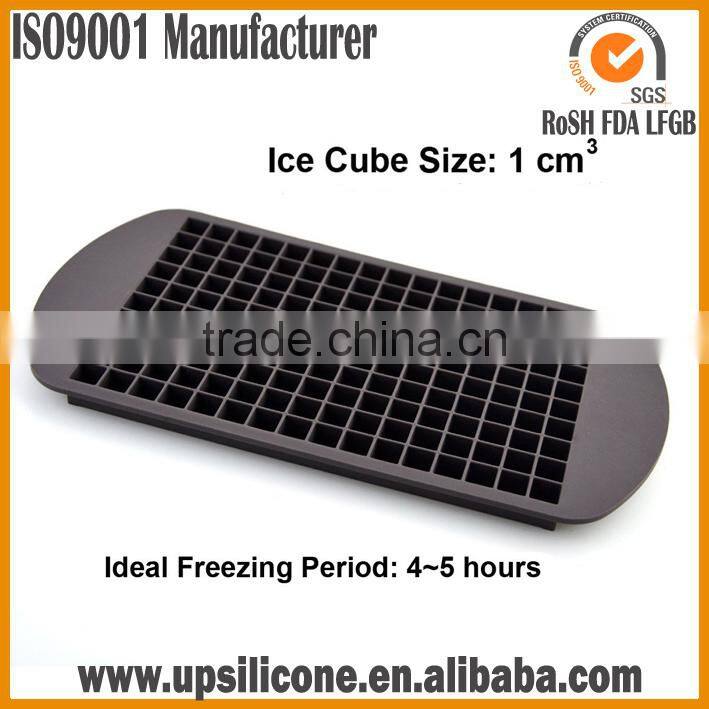 2015 hot selling new design food grade 160(10*16 )mini square silicone ice cube tray