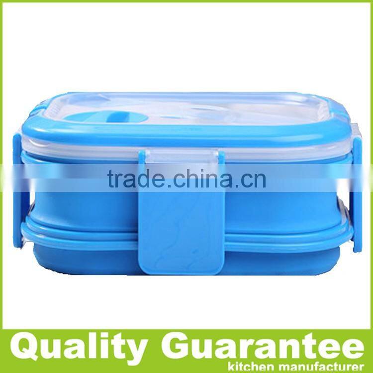 Customized Silicone bento box Double-deck Lunch Box Silicone food container