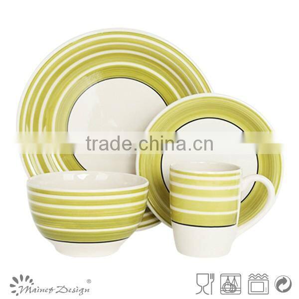 handpainting green 20pcs dinnerware set