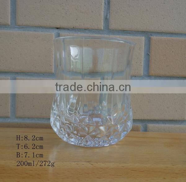 diamond bottom glass juice cup