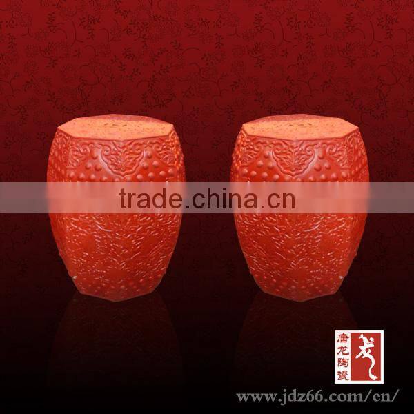 Newest Design for Ceramic Porcelain customized glazed stool