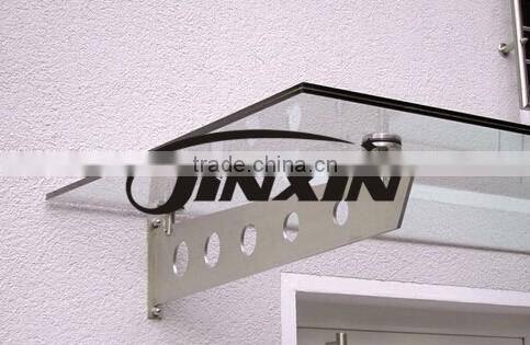 Mordern Samplism Style Glass Canopy Stainless Steel Glass Canopy Fittings