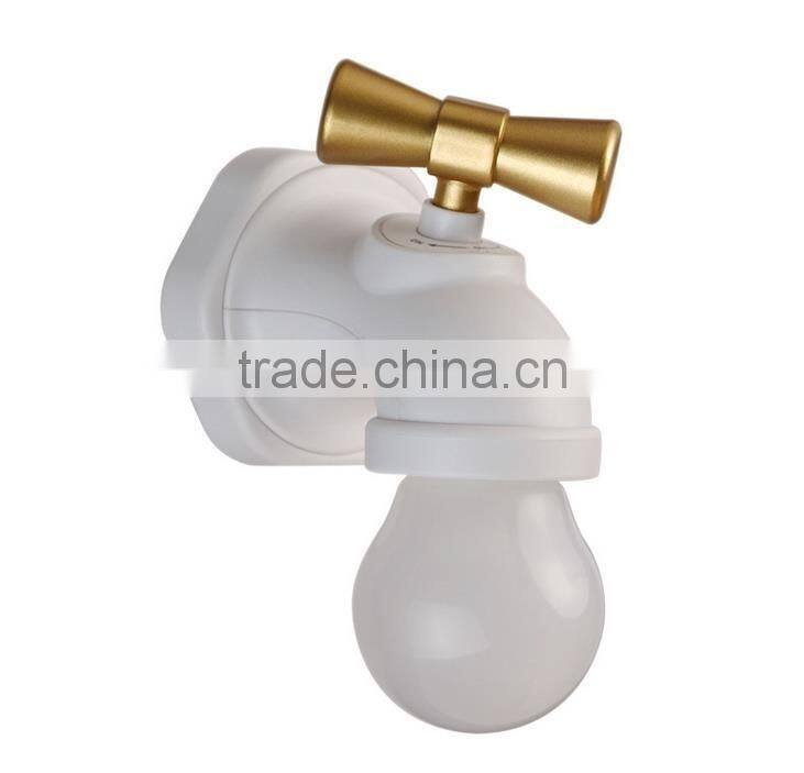 LED Night Light Sound Voice Sensor Faucet Shaped light