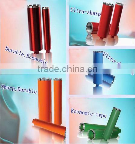 5" Three Section Concrete Diamond Core Drill Bits Hole Saw Masonry Asphalt Cement Brick Block